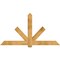Ekena Millwork Kennewick Rough Sawn Timber Gable Bracket, Western Red Cedar, 84"W x 45"H x 4"D x 6"F, 13/12 Pitch GBW084X45X0406KEN00RWR - alternate 1